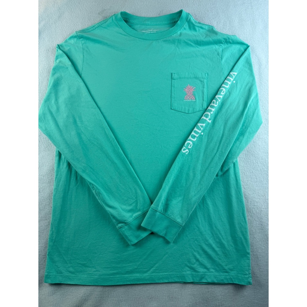 Vineyard Vines Kids XL Long Sleeve Pocket T-Shirt Pineapple‎ Graphic